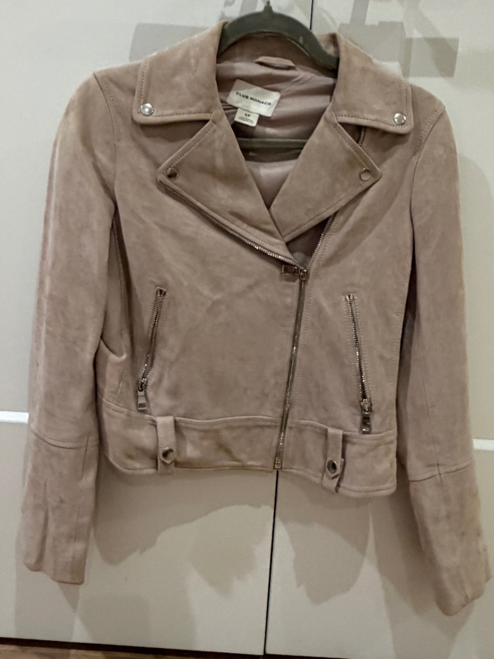 Club Monaco Tan Suede Leather Jacket